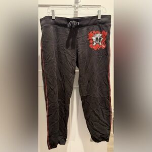 Vintage PINK Victoria's Secret Black Joggers with UMD Graphic